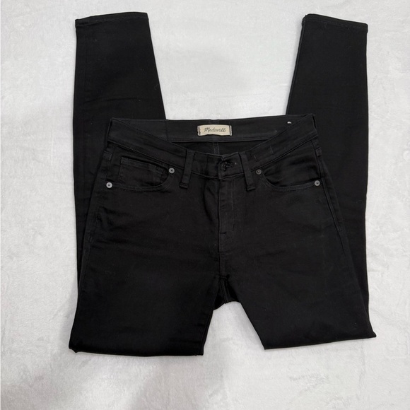 Madewell 8" Skinny Black Carbondale Wash Jeans Size 27 - Picture 2 of 5